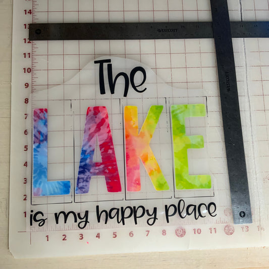 THE LAKE IS MY HAPPY PLACE DTF Transfer Design