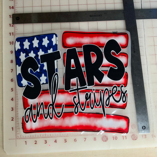 FLAG STARS AND STRIPSES DTF Transfer Design