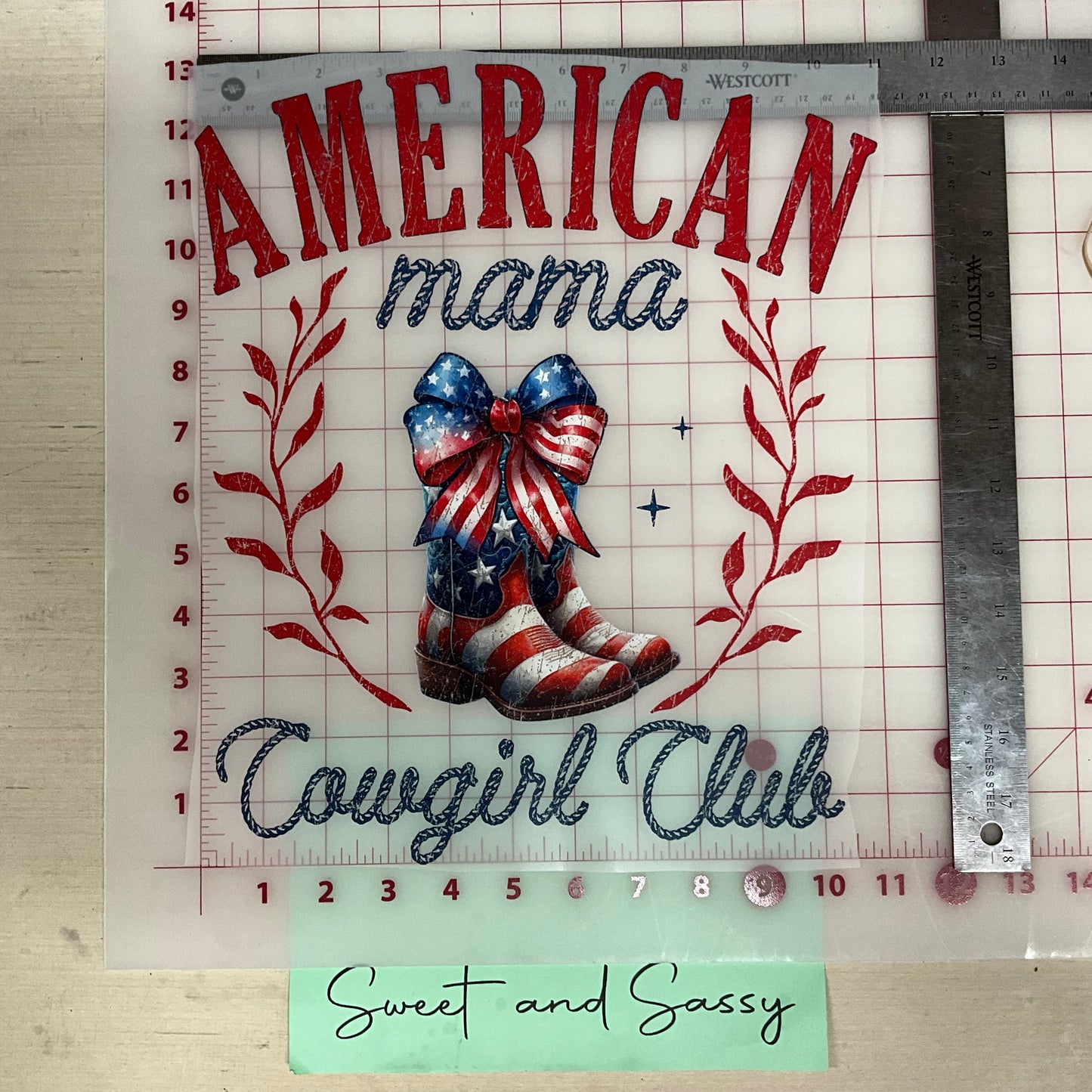 AMERICA MAMA COWGIRL CLUB DTF Transfer Design
