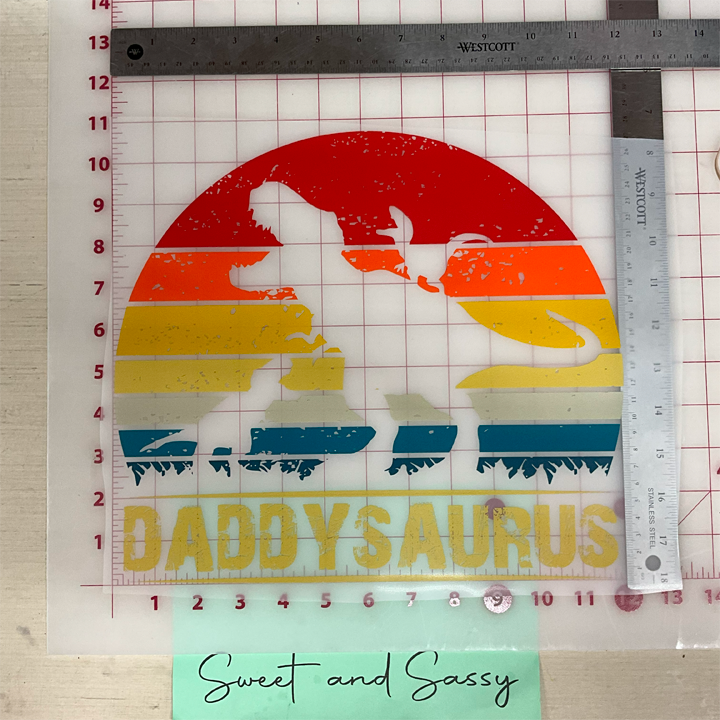 Daddysaurus DTF Transfer Design