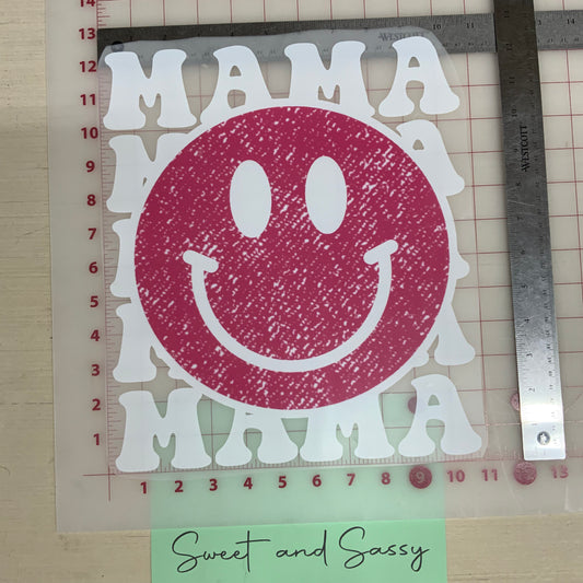 Mama stacked smiley DTF Transfer Design