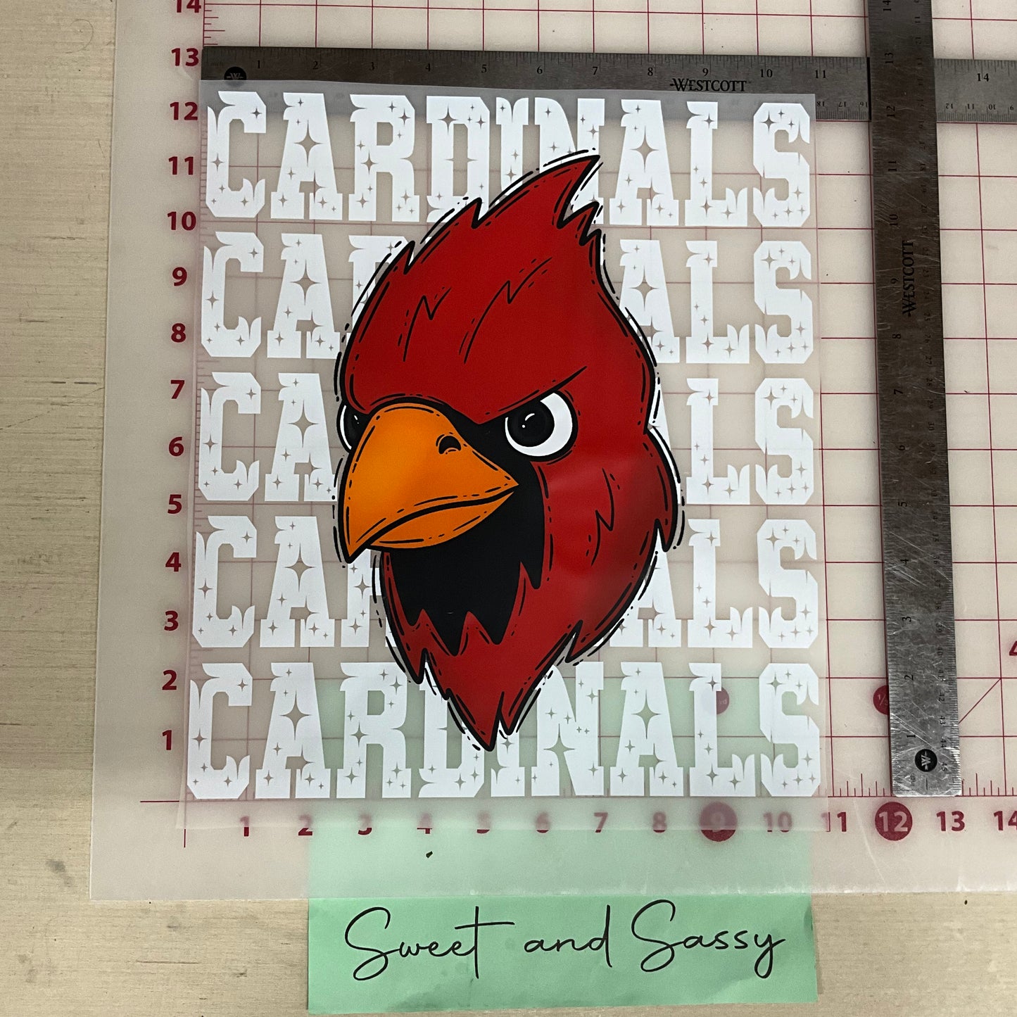 Cardinals Team Stars DTF Transfer Design