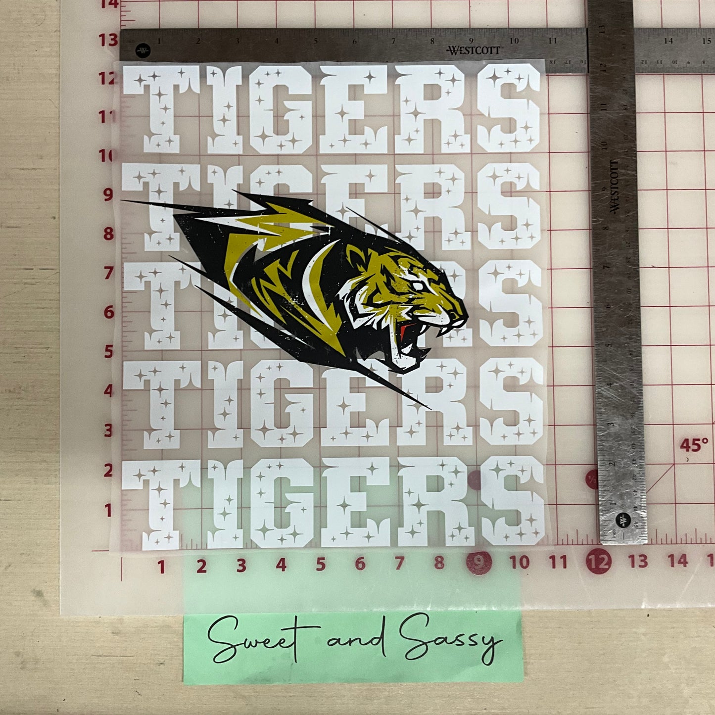 Tigers Team Stars DTF Transfer Design