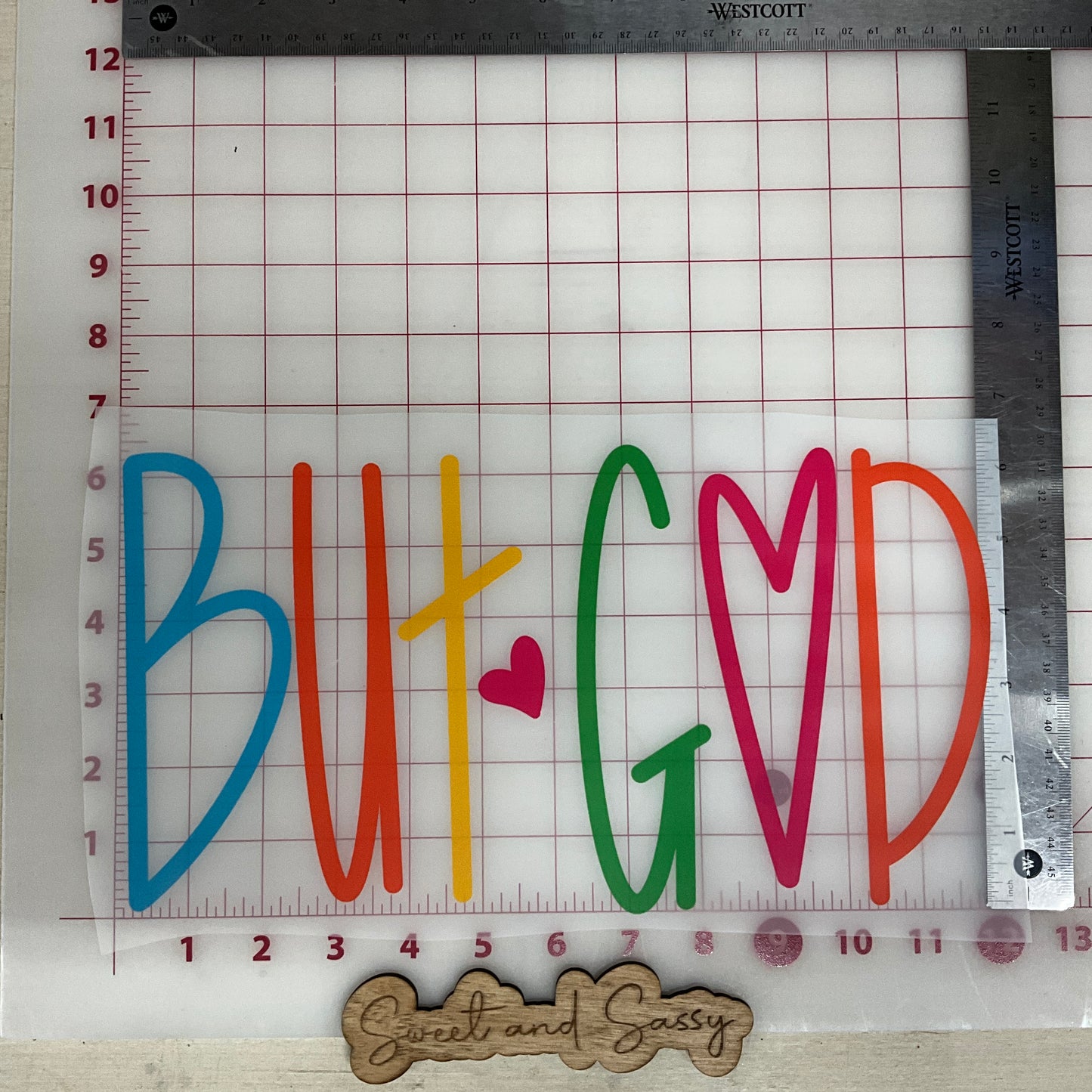 But God lettering bright DTF Transfer Design