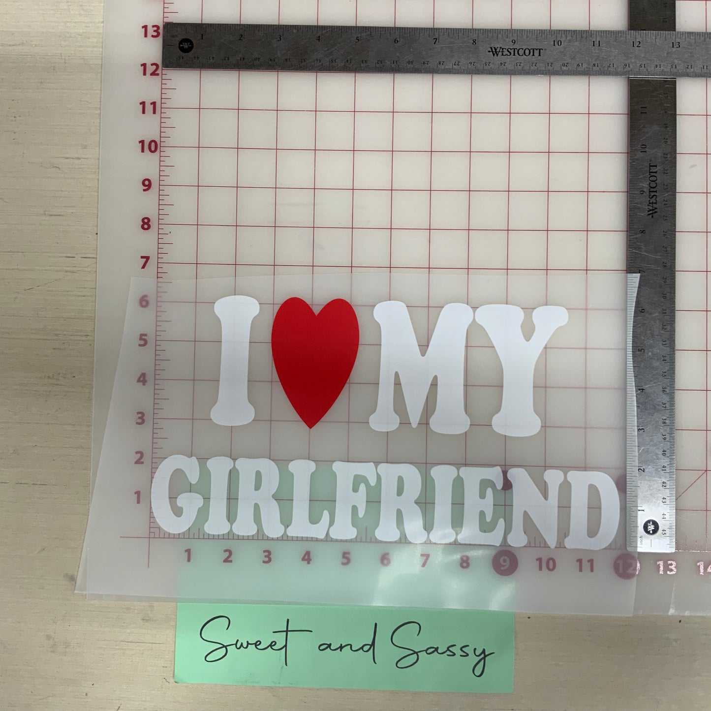 I love my Girlfriend DTF Transfer Design