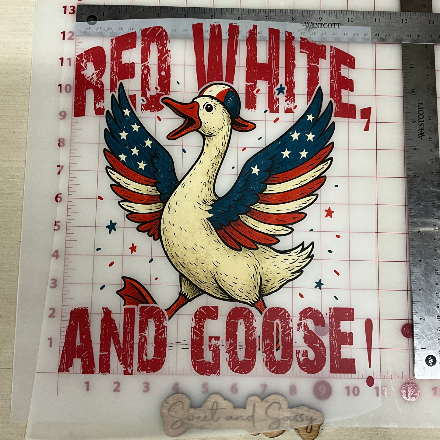 red white and goose DTF Transfer Design