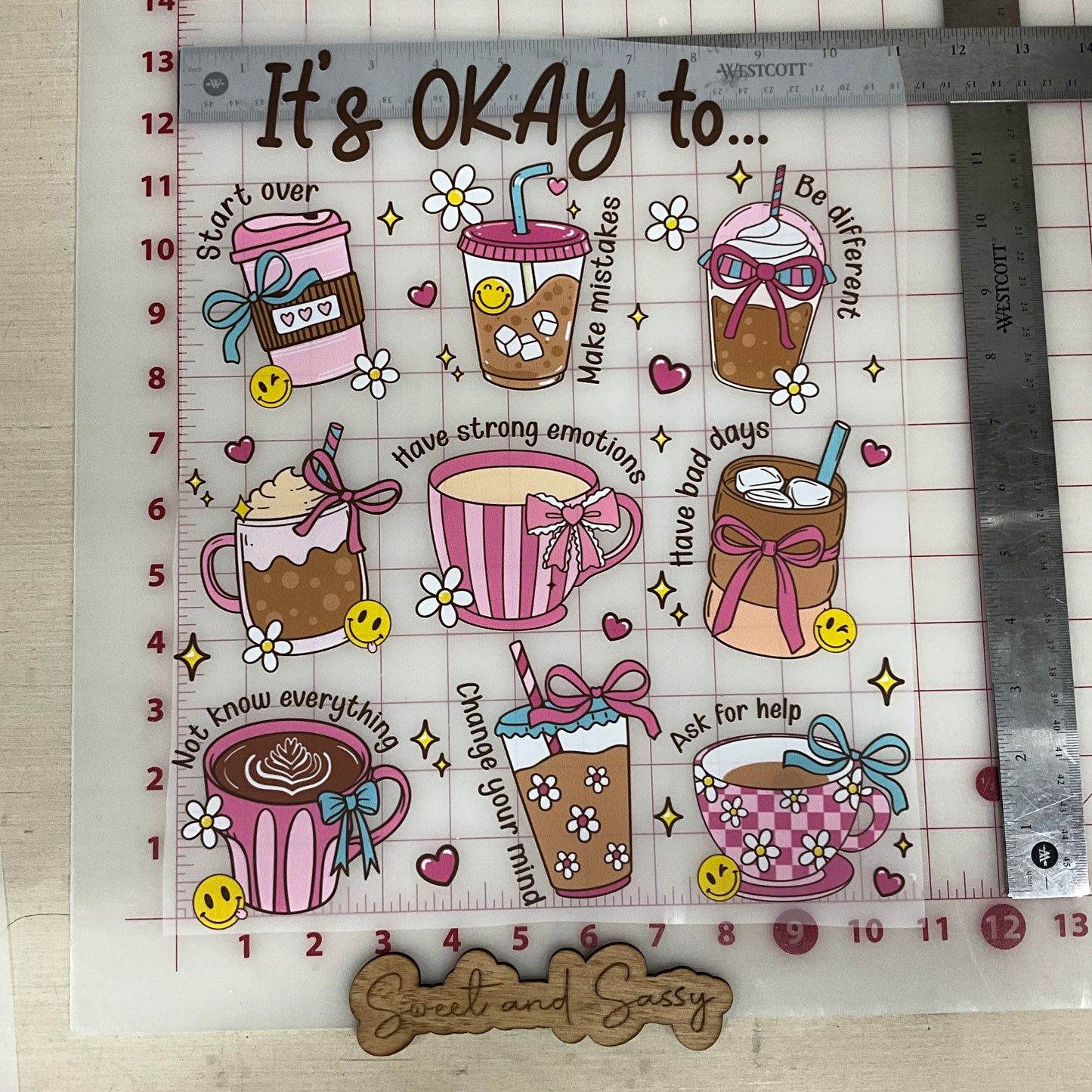 its okay to coffee DTF Transfer Design Bev