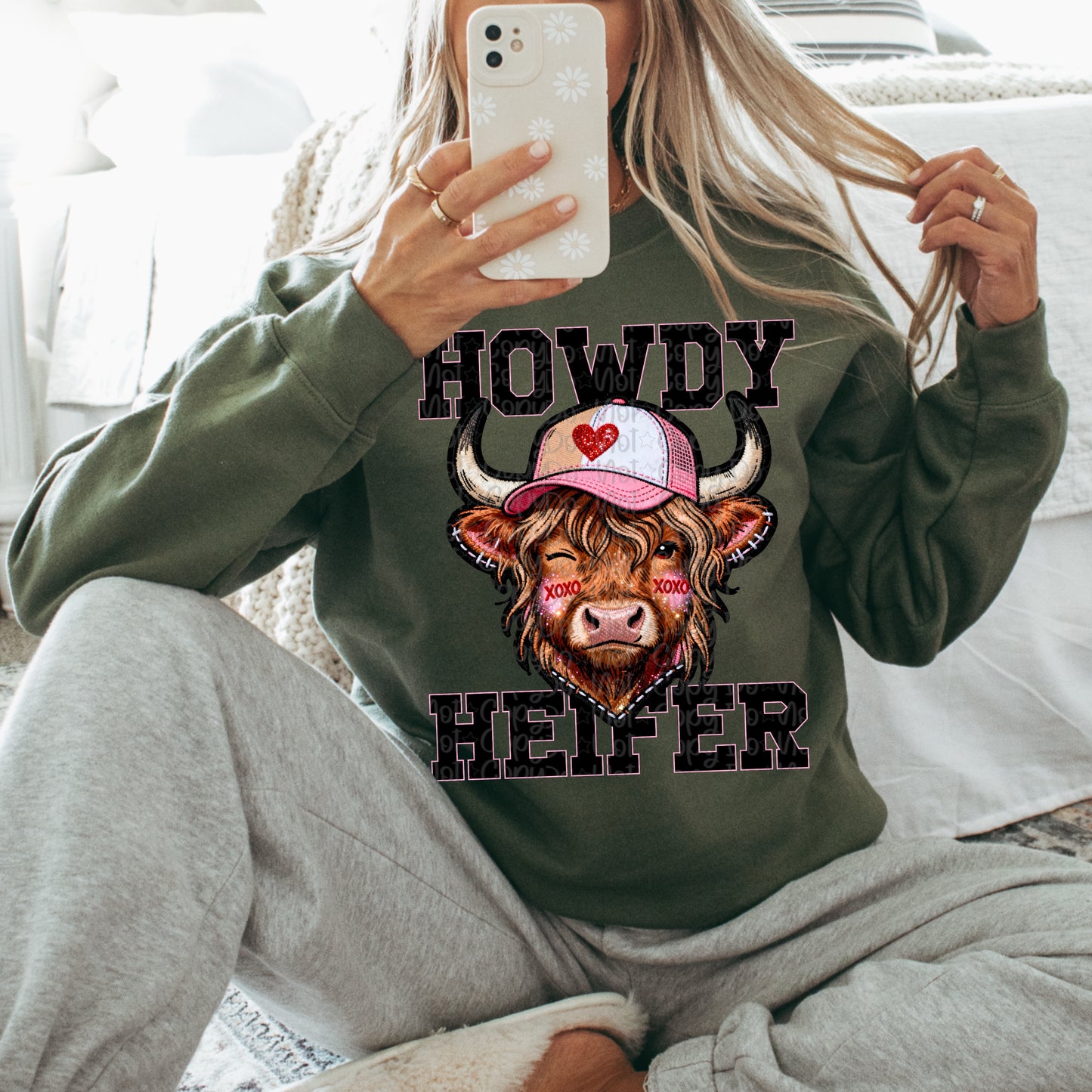 Howdy Heifer DTF Transfer Design
