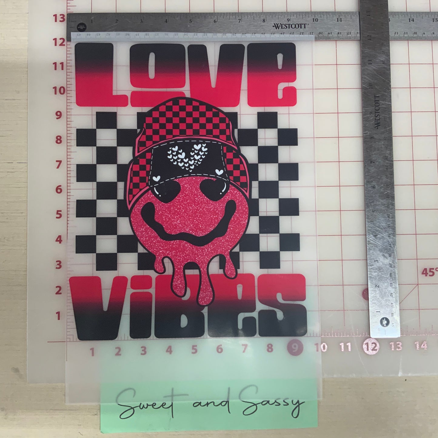 Love Vibes Smiley DTF Transfer Designs