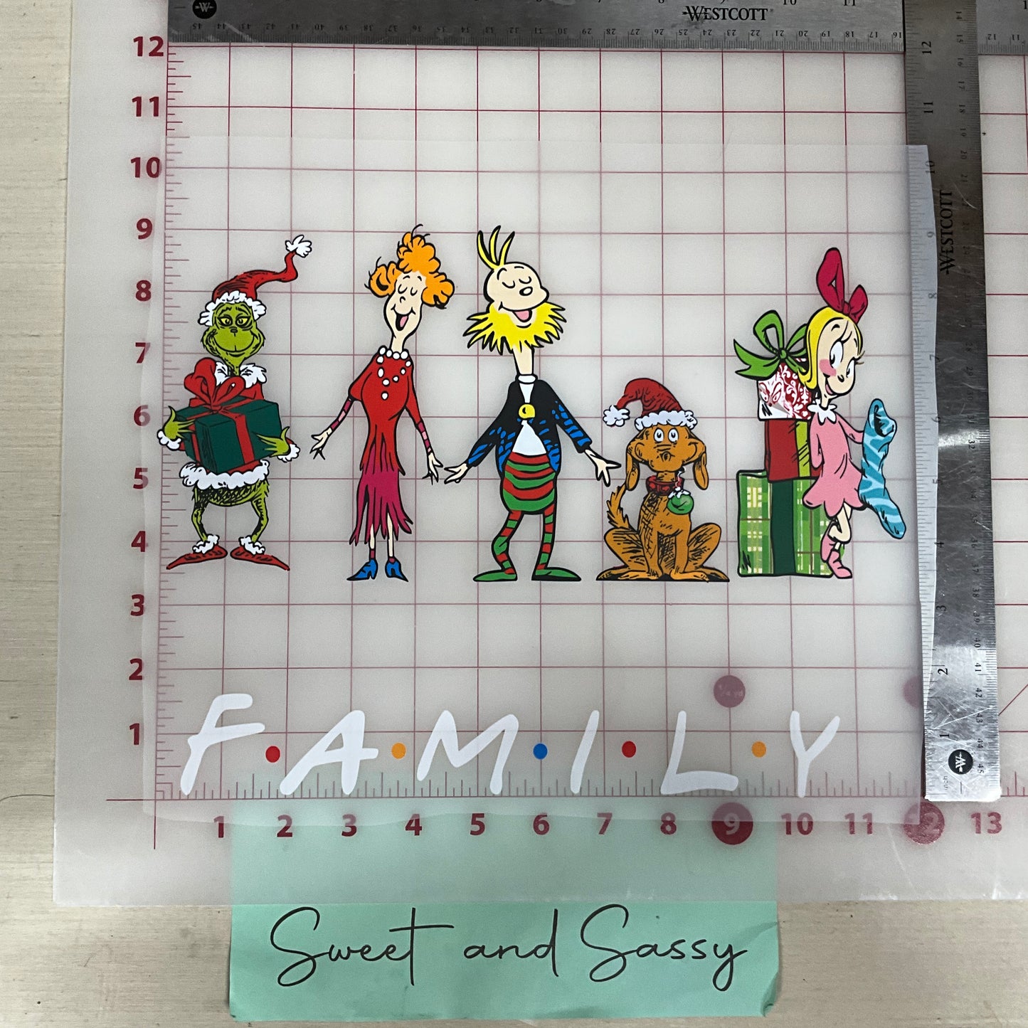 grinch family DTF Transfer Design