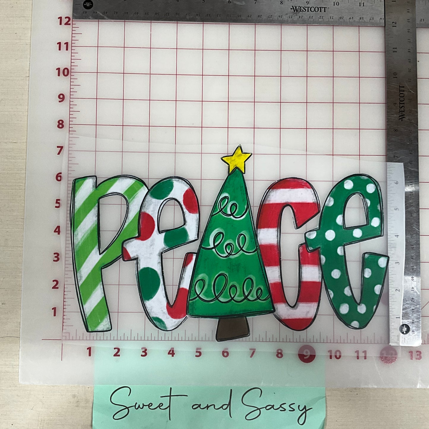 Christmas peace DTF Transfer Design