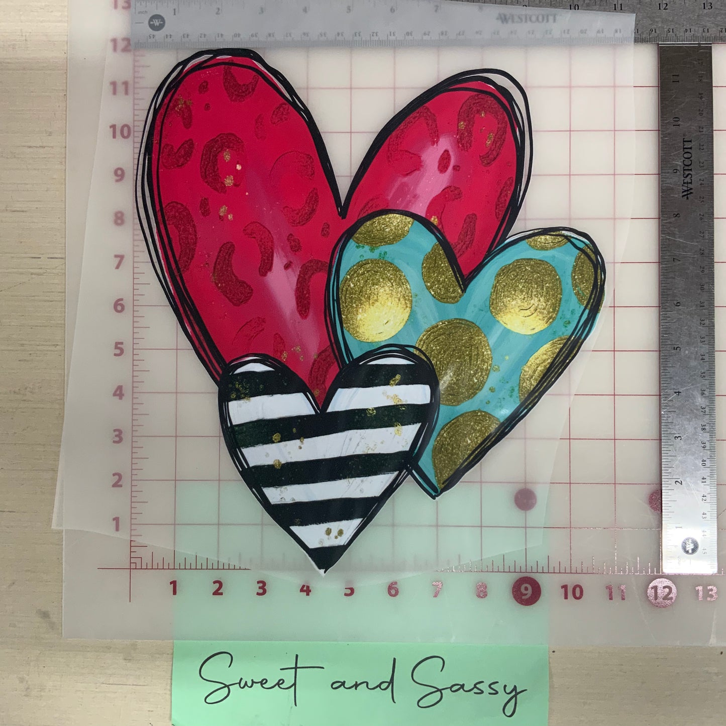 Doodle Hearts DTF Transfer Design