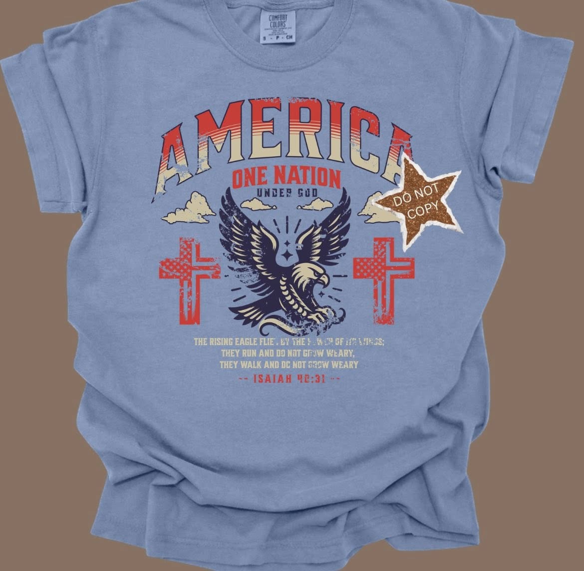 Isaiah 4_31 America One Nation DTF Transfer Design