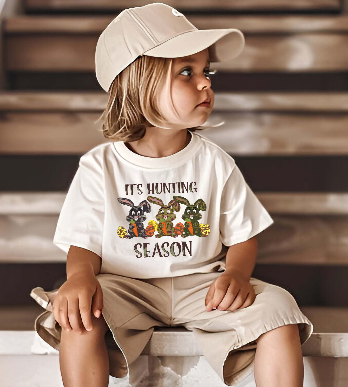 It's hunting season bunny eggs carrots DTF Transfer Design CF