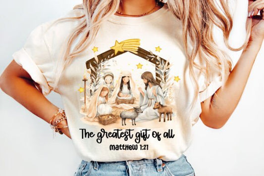 The Greatest Gift Of all Nativity DTF Transfer Design