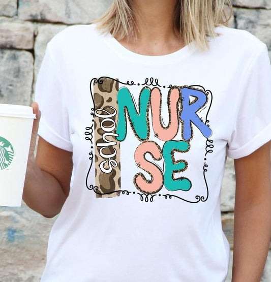 School Nurse DTF Transfer Design Bev