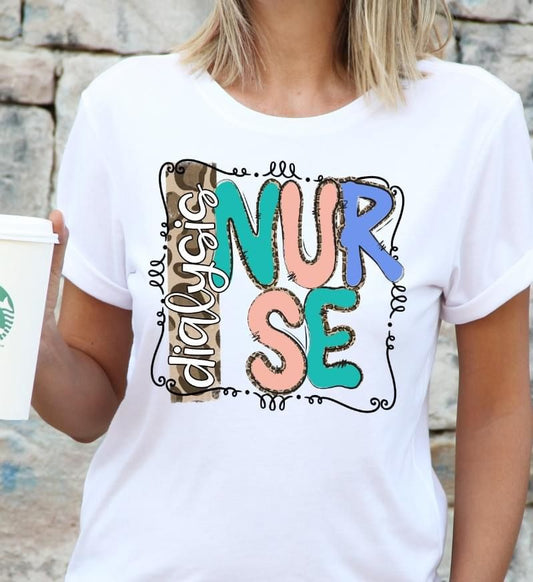 Dialysis Nurse DTF Transfer Design Bev