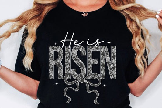 He is Risen Lace DTF Transfer Design CF
