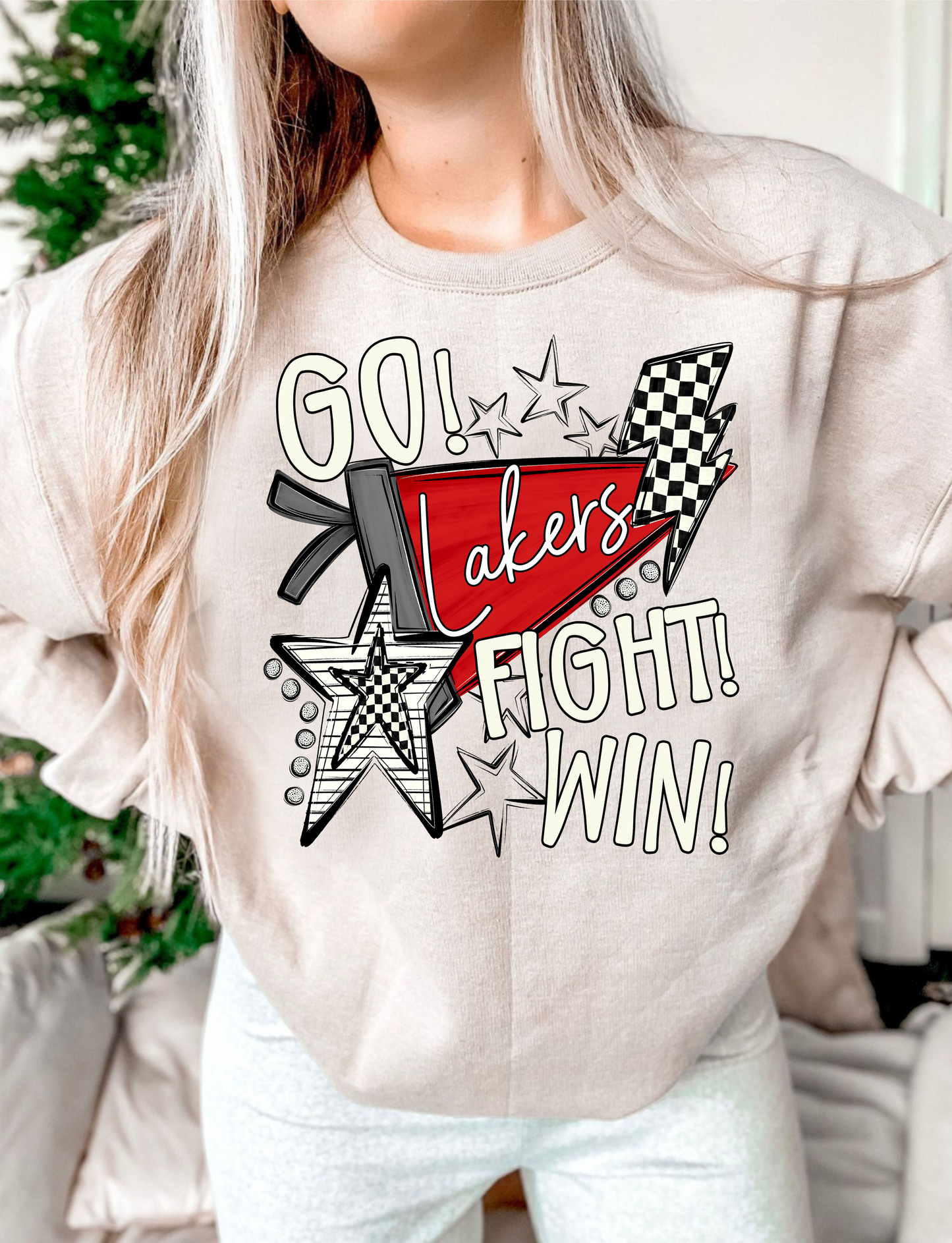 Go Fight Win Mascots DTF Transfer Design