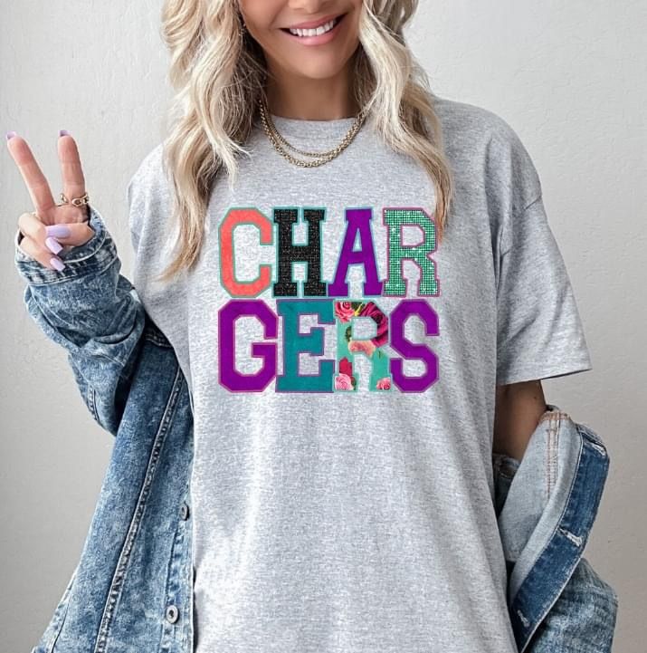 Chargers DTF Transfer Design Bev