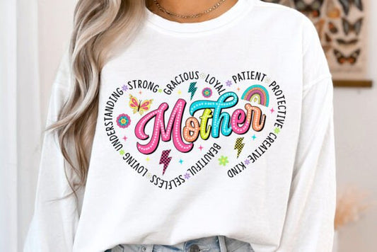 Mother Hearts DTF Transfer Design CF