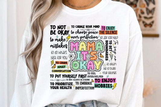 Mama it's okay dalmatian doodle DTF Transfer Design CF