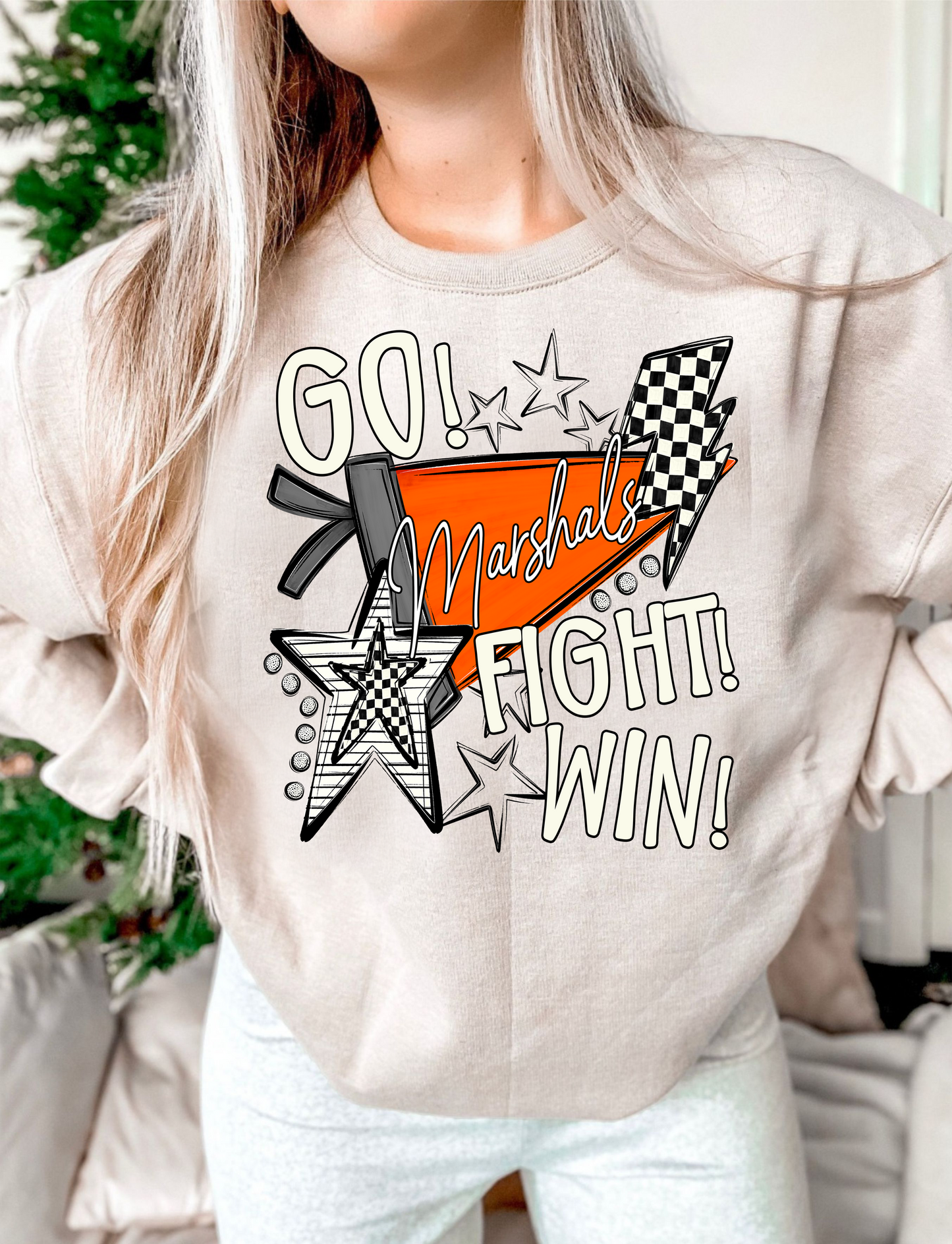 Go Fight Win Mascots DTF Transfer Design