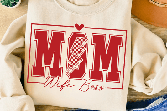 Mom Wife Boss DTF Transfer Design CF