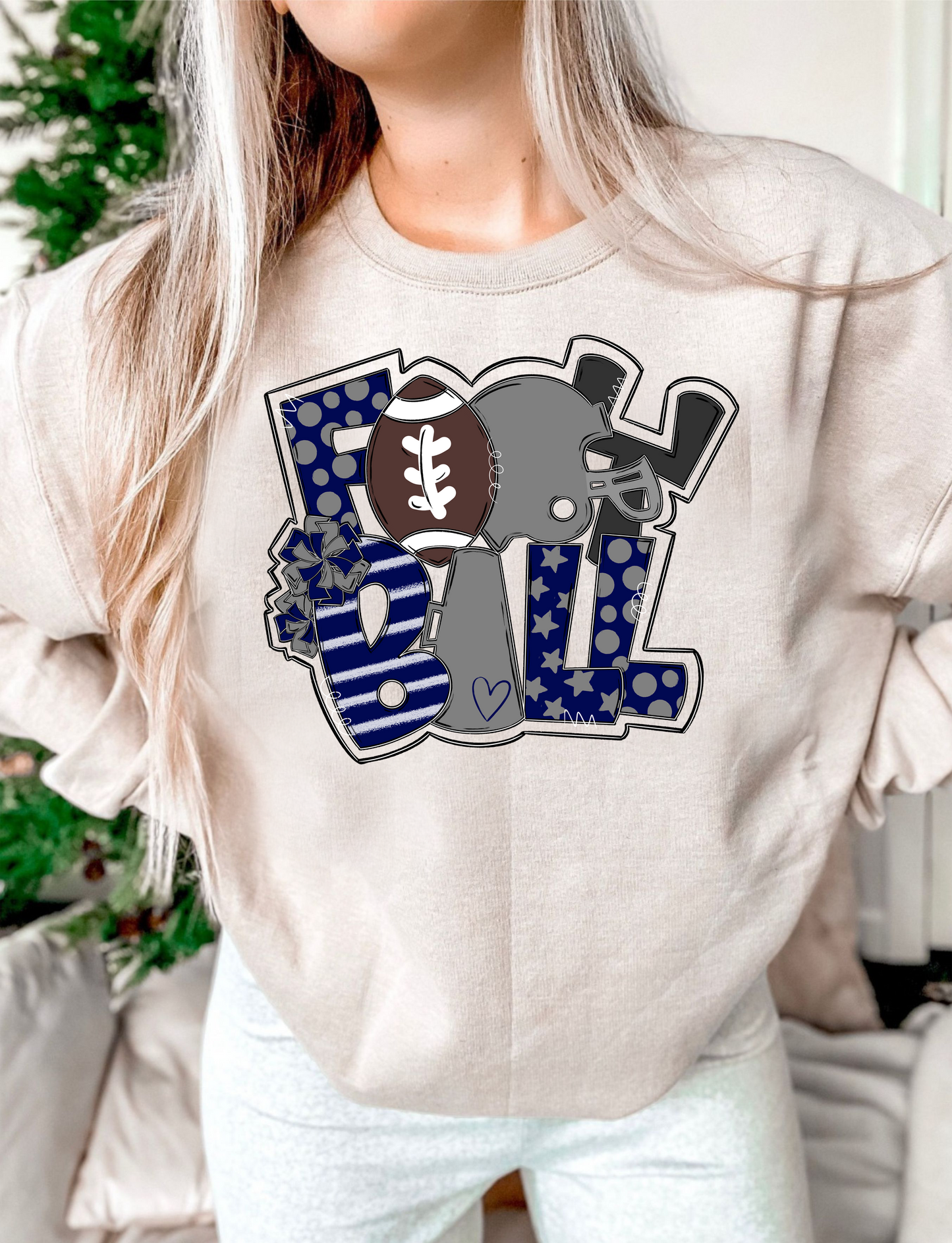 Football Word Art DTF Transfer Design Bev
