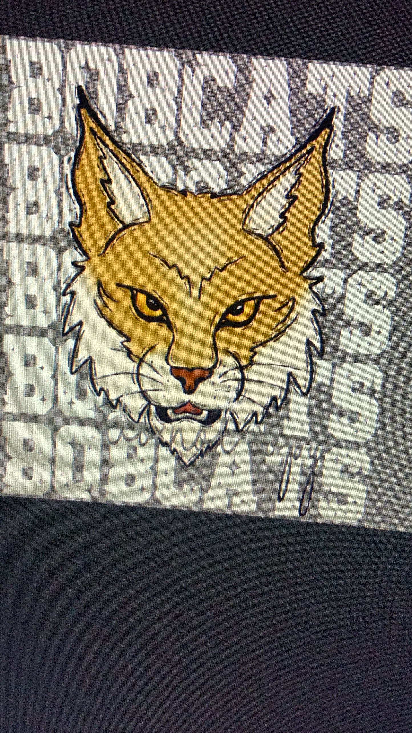 Bobcats Team Stars DTF Transfer Design