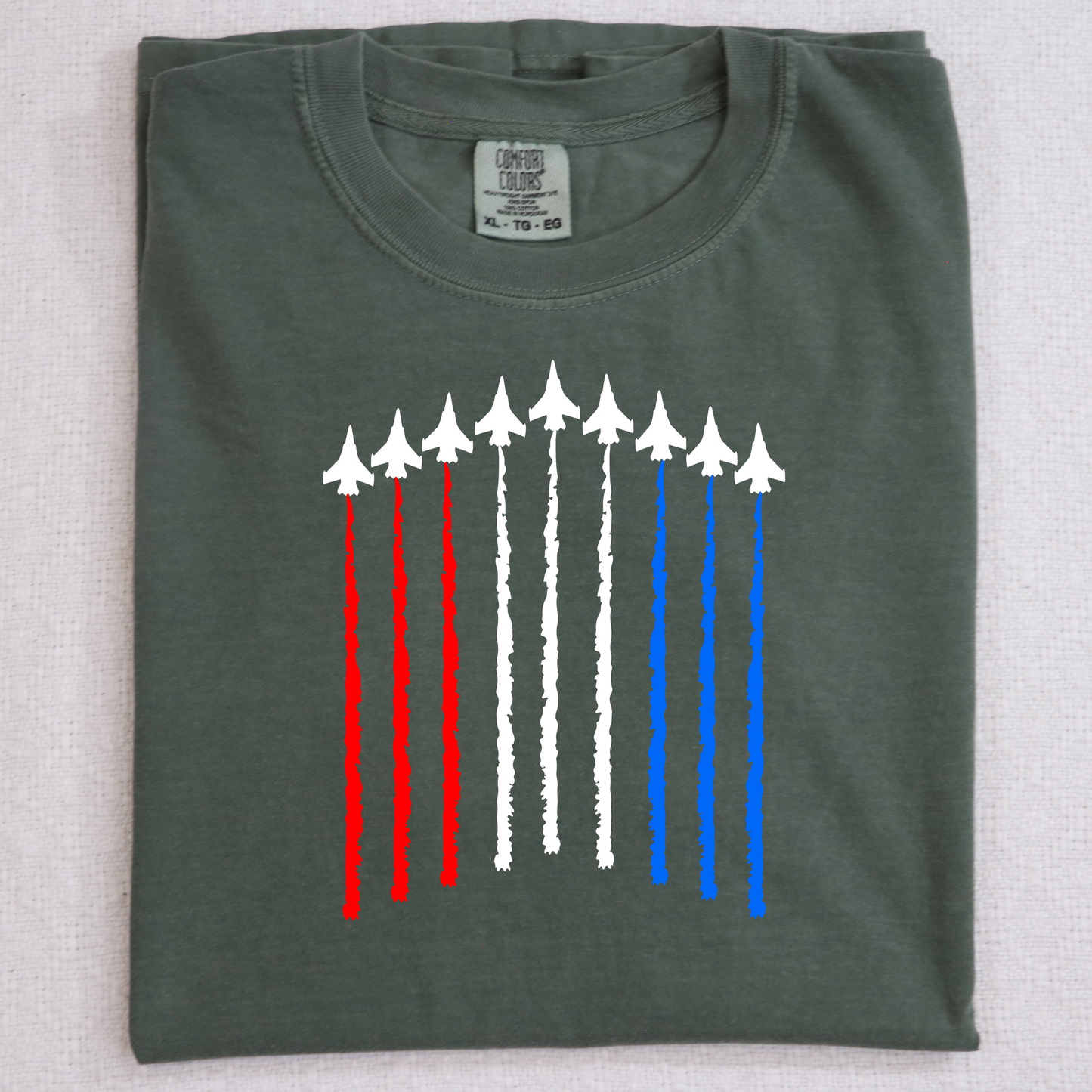 Patriotic Flyover DTF Transfer Design
