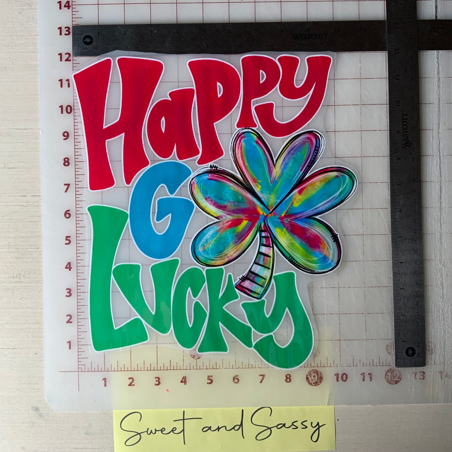 Happy Go Lucky DTF Transfer Design