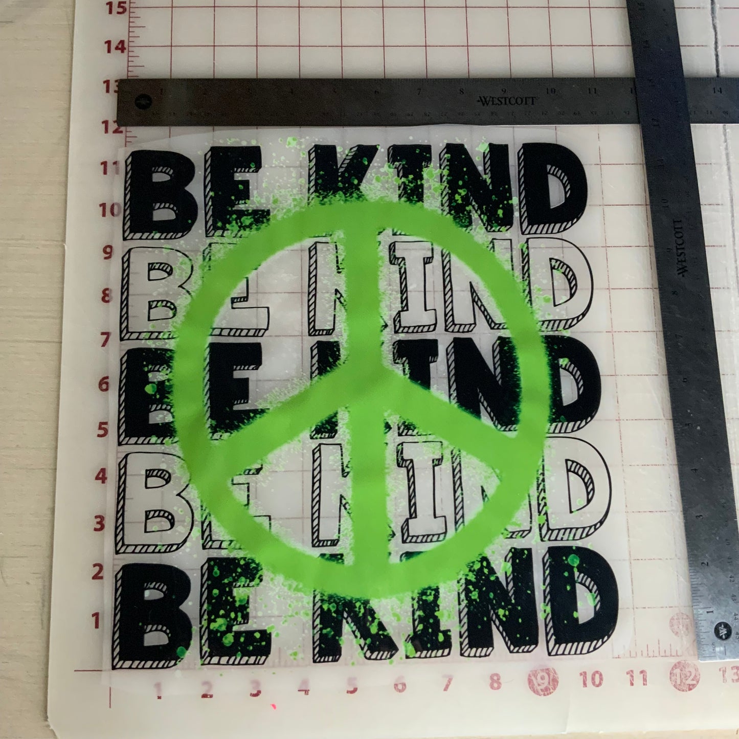 Be Kind stacked Peace  DTF Transfer Design