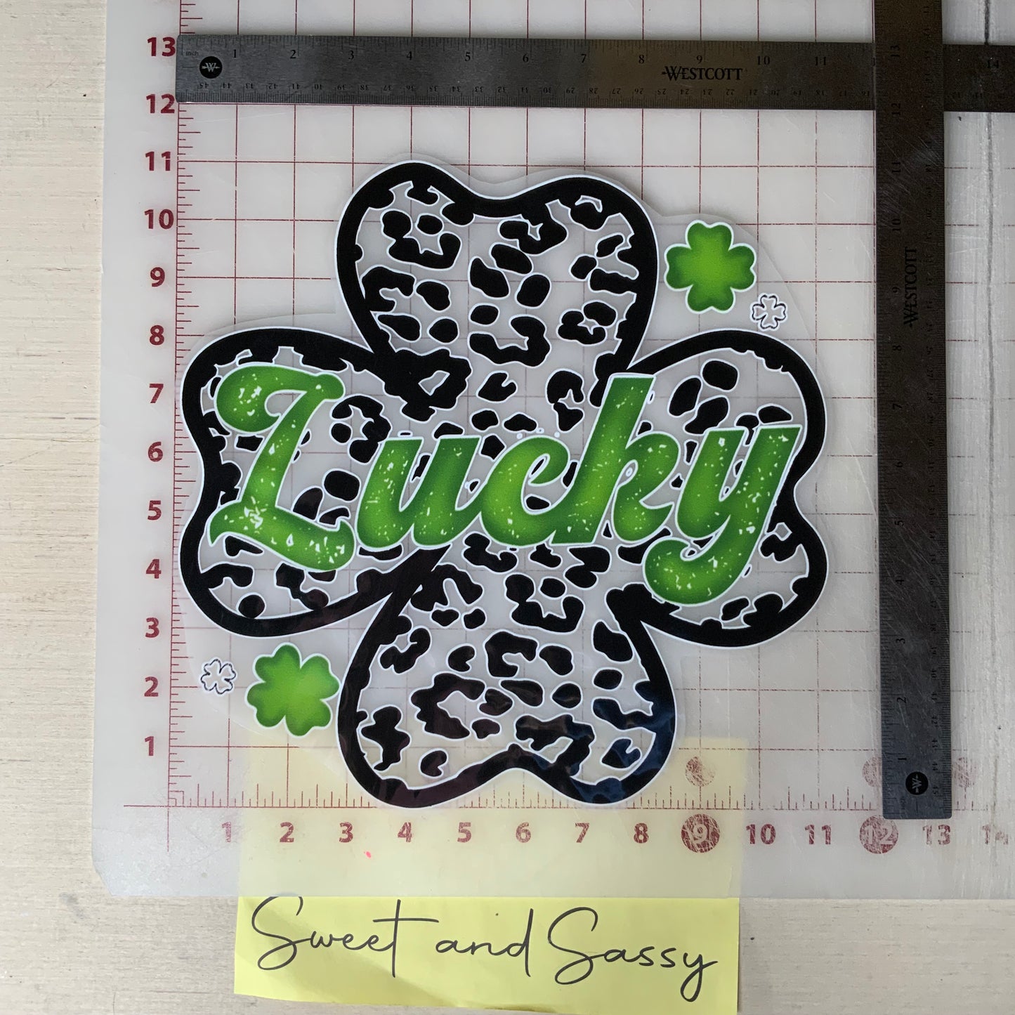 Lucky Four Leaf Clover DTF Transfer Design