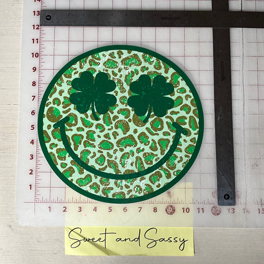 Clover Eye Smiley DTF Transfer Design