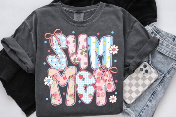 summer stacked pastels bows DTF Direct To Film Transfer