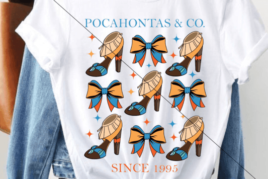 Pocahontas and Co Princess Shoes DTF Transfer Design CF