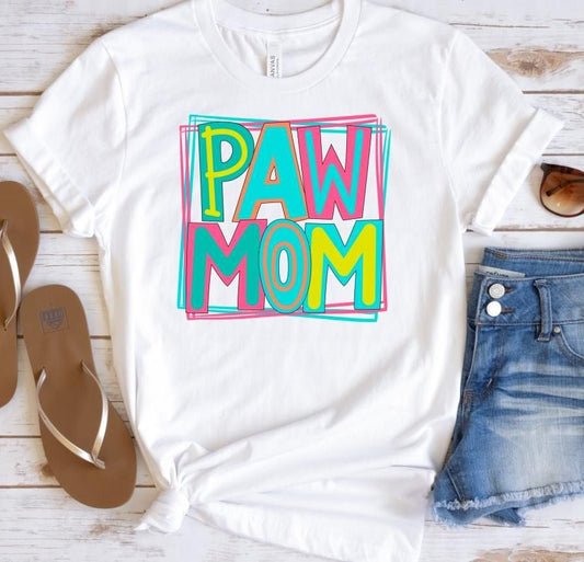 Paw Mom DTF Transfer Design Bev