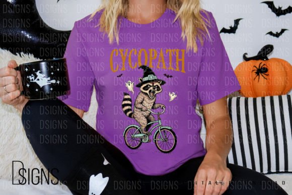 Raccoon Cycopath DTF Transfer Design