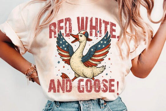 red white and goose DTF Transfer Design