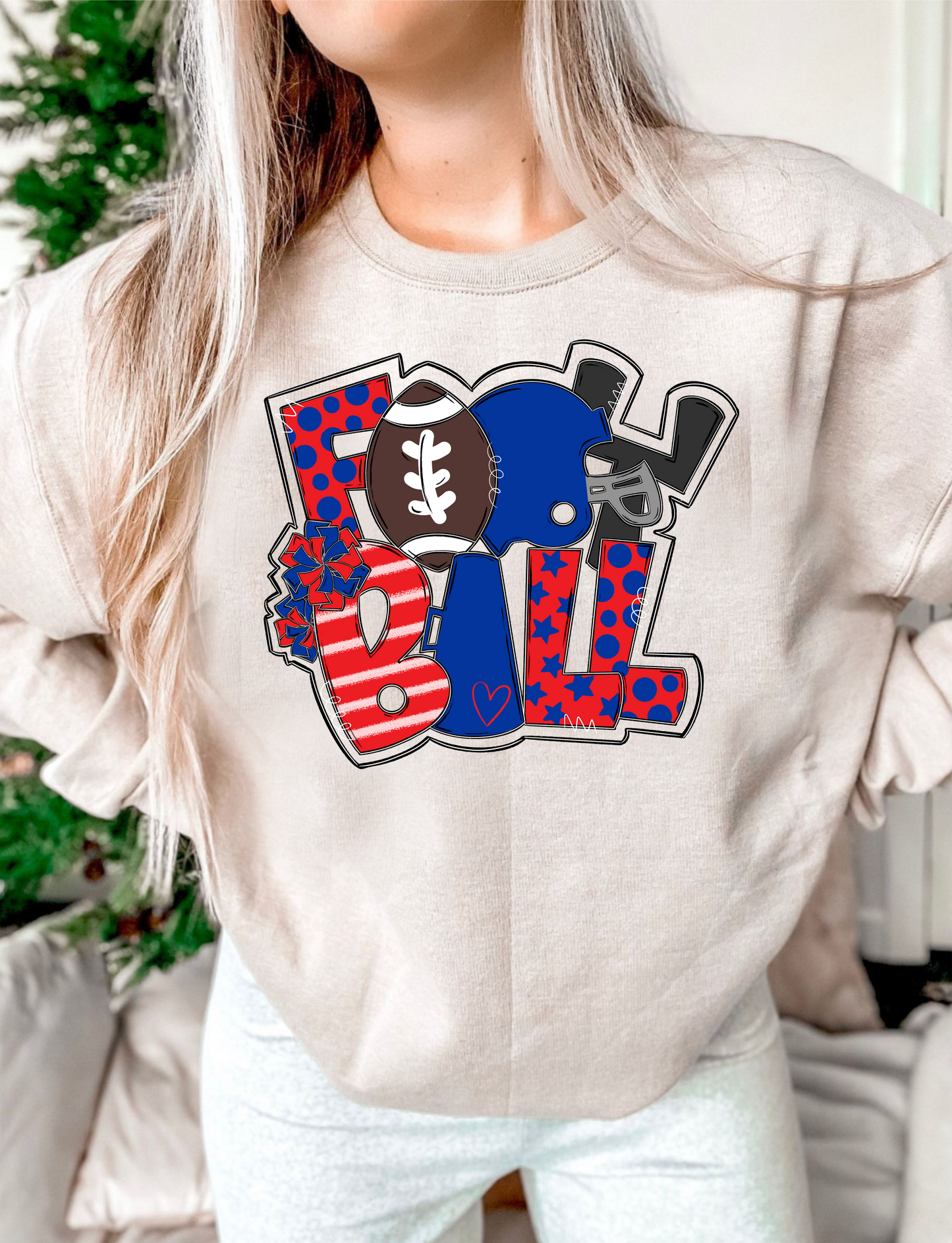 Football Word Art DTF Transfer Design Bev