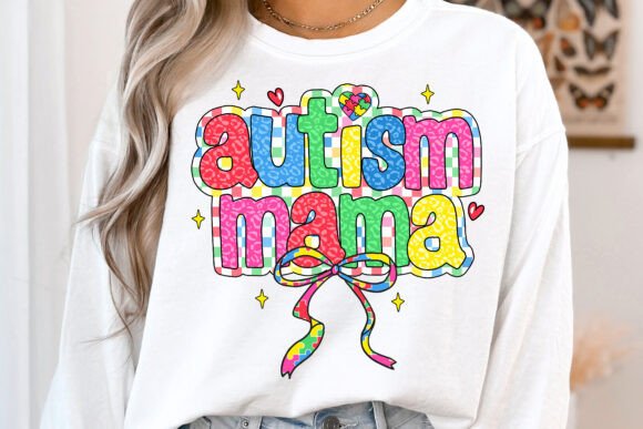 Autism Mama Coquette DTF Transfer Design CF
