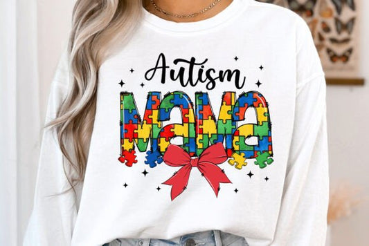 Autism Mama DTF Transfer Design CF