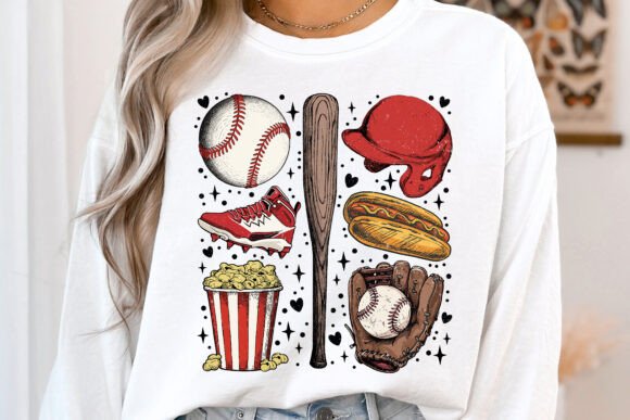 Vintage Baseball collage DTF Transfer Design CF