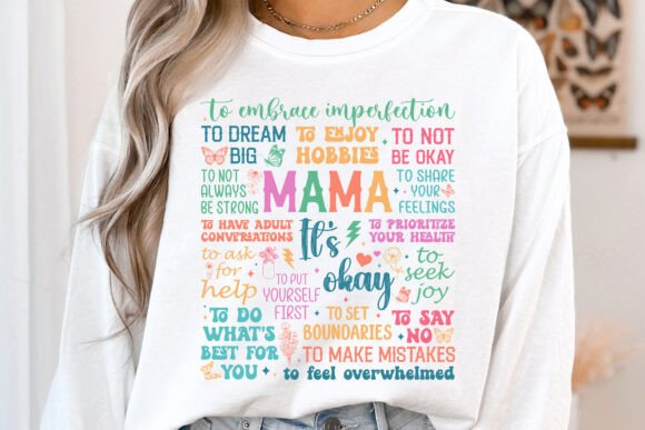 Mama it's okay word collage DTF Transfer Design CF