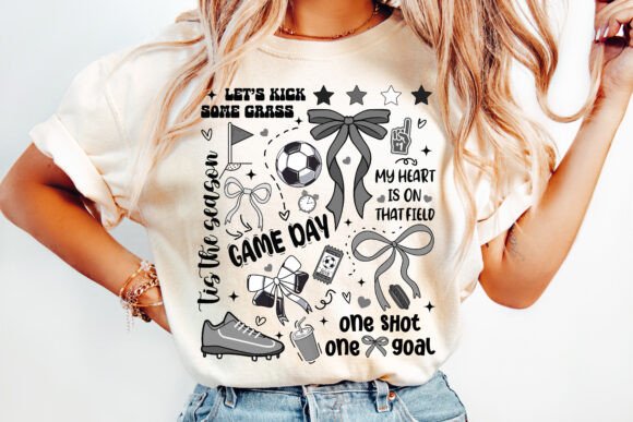 Soccer coquette collage DTF Transfer Design CF