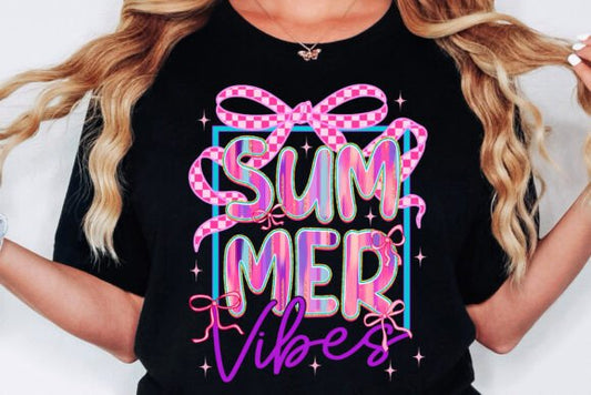 Summer Vibes Coquette DTF Transfer Design CF