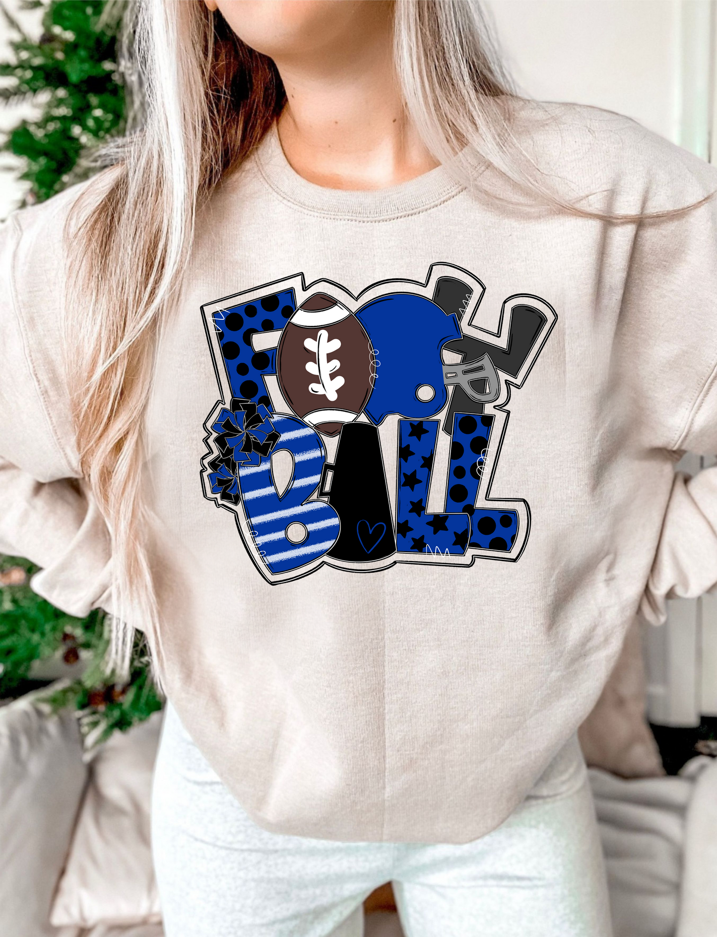 Football Word Art DTF Transfer Design Bev
