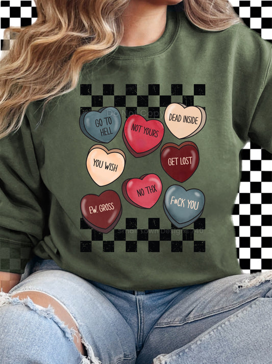 Rude Hearts DTF Transfer Design CF