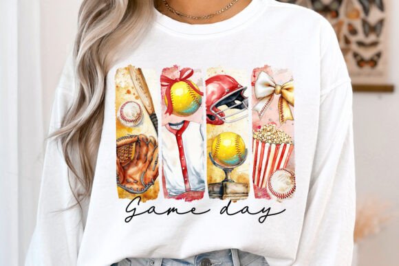 Game Day Softball DTF Transfer Design CF